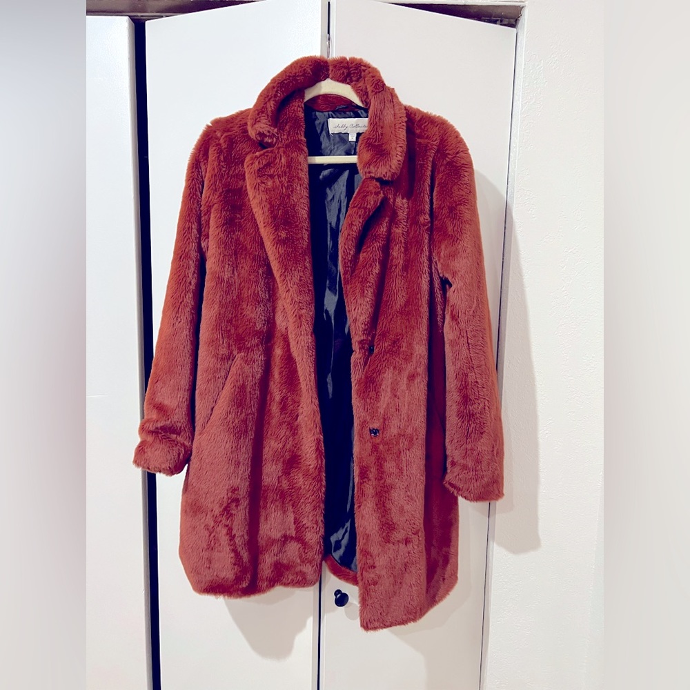 Sebby Collection faux fur coat